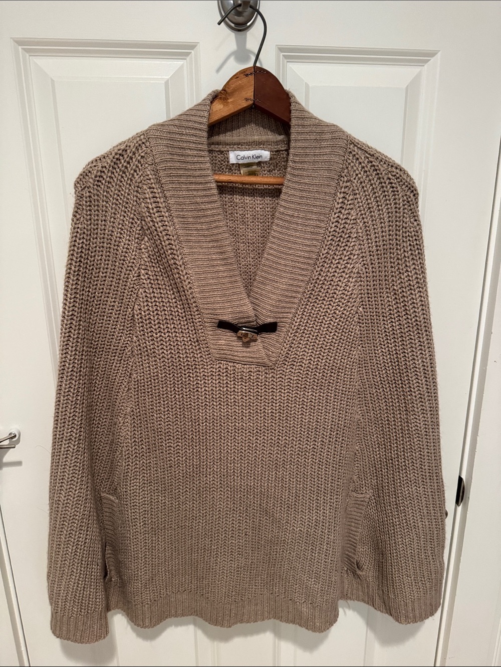 Calvin Klein Poncho- Taupe OS
